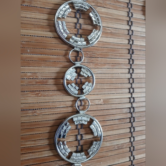 Silver Rhinestone Circle Belt - Picture 4 of 4